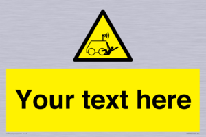 Custom warning run over by operator controlled machine